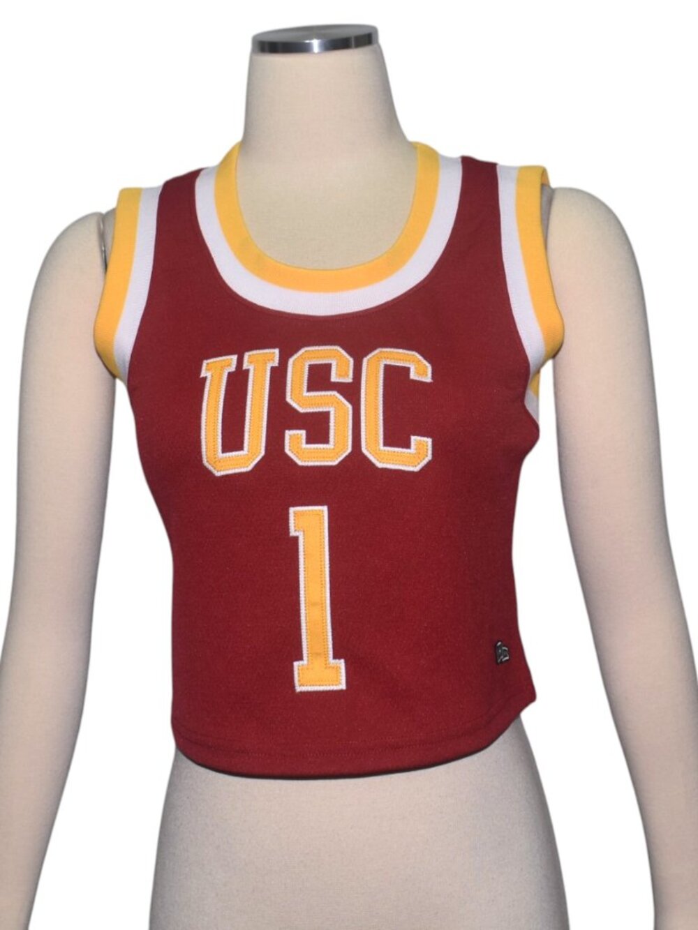 Hype and Vice USC Trojans Crop Tank Top XS Embroidered Graphic Jersey Style